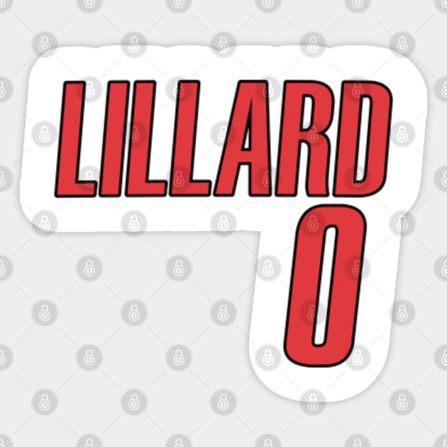 Damian Lillard Jersey White Damian Lillard Sticker TeePublic